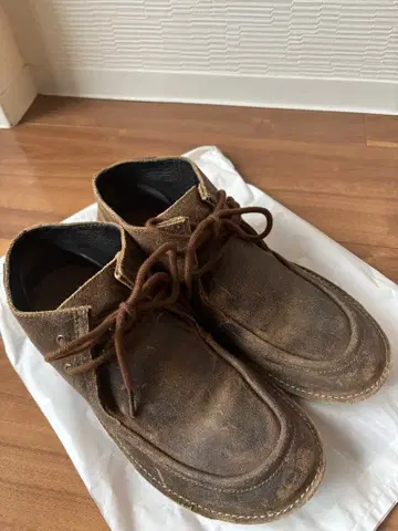 레어 CAMPER 가죽 하이컷 부츠 브라운