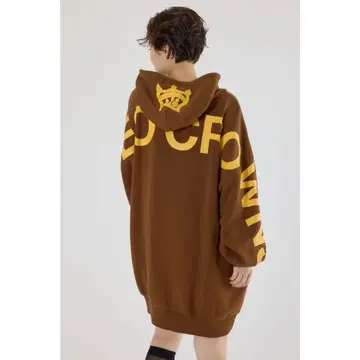 로고 후드티 원피스