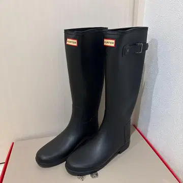 HUNTER 레인부츠 네이비 UK 5 오리지널