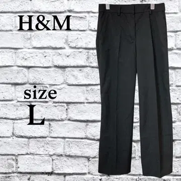 P61 에이치앤엠 [ L ] 슬랙스 하의 센터 프레스 블랙