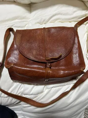 genten 겐텐 브라운 가죽 숄더백