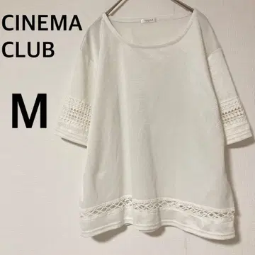 시네마 클럽 레이스 절개 반팔 티셔츠 [ M ] 풀오버 비침