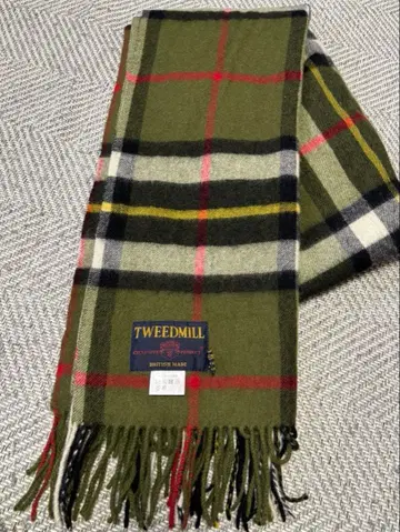 TWEEDMILL 트위드 체크 무늬 머플러 스톨 울