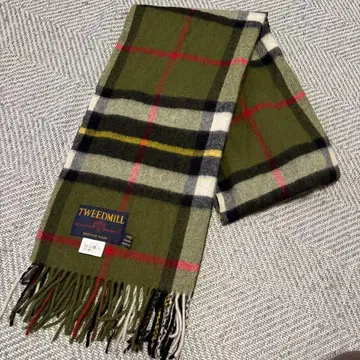 TWEEDMILL 트위드 체크 무늬 머플러 스톨 울
