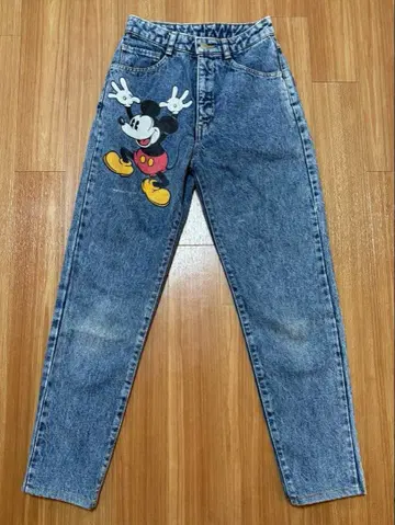 POPPINS 미키마우스 레트로 데님 팬츠