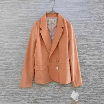 솔리도르 자켓 M 핑크 안감 스트라이프 더스티 컬러 새상품 택 포함