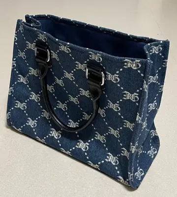 EGOIST 에고이스트 EG 모노그램 패턴 데님 토트백