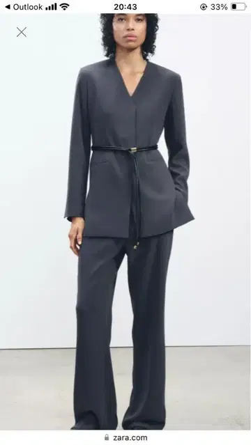 새상품급 ZARA ZW 컬렉션 사이즈 M 벨트 포함 수트 셋업