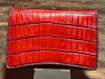 12/14까지 가격 인하 묵직한 크로커다일 센터 부분 바이컬러 하프 지갑