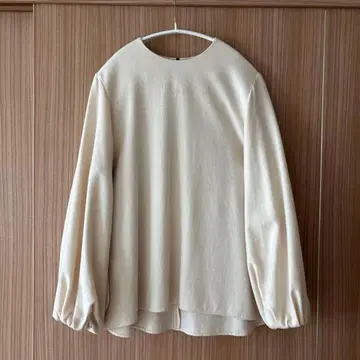 에부르 ebure 울 캐시미어 삭소니 블라우스