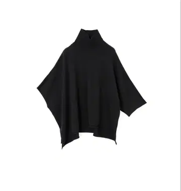 mizuiro ind 하이넥 판초 풀오버 블랙