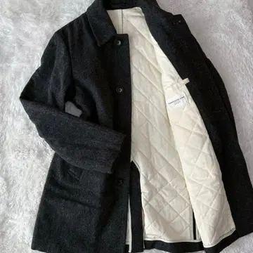 투모로우랜드 헤링본 스텐카라 코트 롱 XL 퀼팅