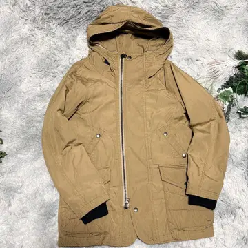 [ TK ] 베이지 후드 부착 모즈 코트 이너 퀼팅 2 퍼 없음