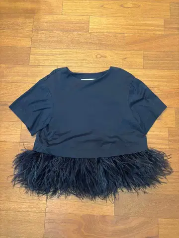 LE CIEL BLEU 페더 장식 상의 네이비 사이즈 36