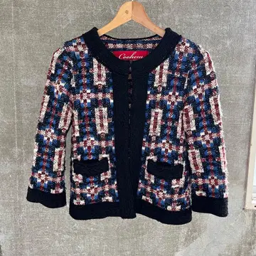 coohen 니트 트위드 자켓 가디건