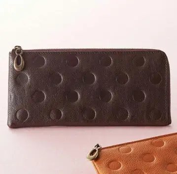 히메지 가죽 소가죽 L자형 지퍼 장지갑 초코 MY19112