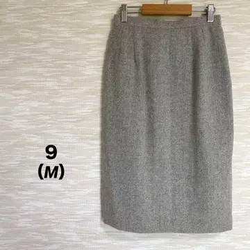 타이트 스커트 [M] 무릎 기장 헤링본 무늬 심플 오피스 고급 엘레강트