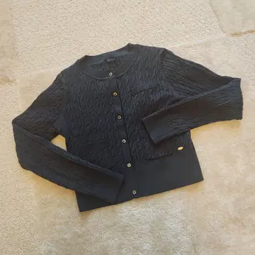 nuans 리틀 케이블 니트 가디건 그레이