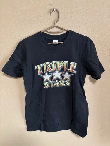 TRIPLE STARS 트리플스타즈 로고T셔츠 블랙 반팔 구제 의류