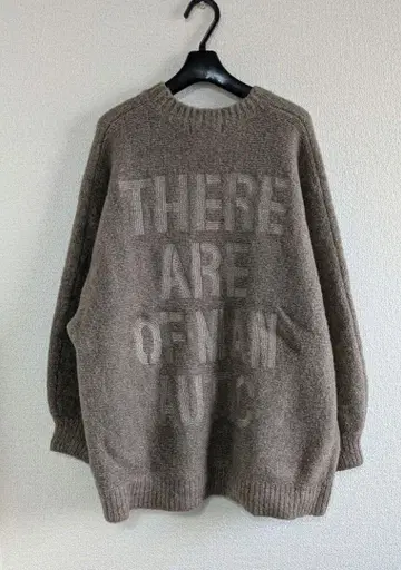 야마다야 SCOTCLUB 백 자수 오버 사이즈 니트 스웨터