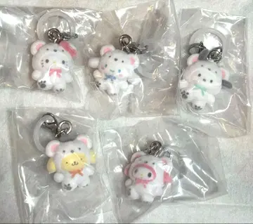 산리오 캐릭터즈 메지루시 액세서리 후와후와 스노우 5개 세트