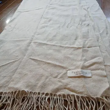 Pashmina 100% 캐시미어 스톨 크림색
