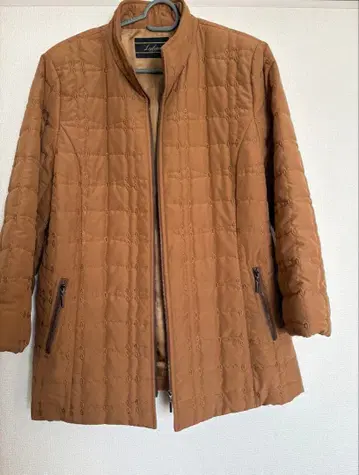 Leilian 브라운 퀼팅 자켓