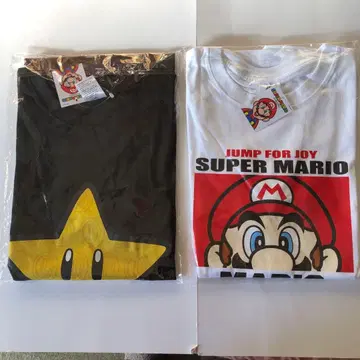 2장 세트 슈퍼 마리오 T셔츠 세트 (화이트 블랙)