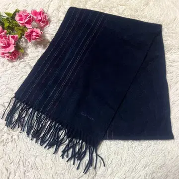 [새상품급] 폴스미스 캐시미어 100% 머플러 네이비 스트라이프