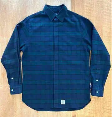 [ APPLEBUM ] 롱 셔츠 블랙워치 패턴 L 남성용