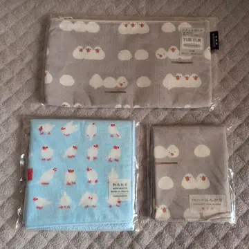 문조 패턴 플랫 파우치 외 3종 세트