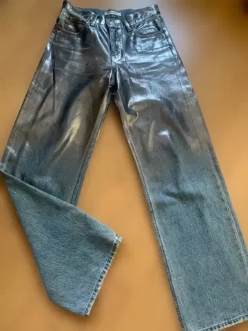 마우지 실버 코팅 데님 사이즈 0