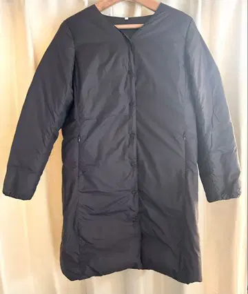 무인양품 경량 노카라 스냅 버튼식 다운 자켓