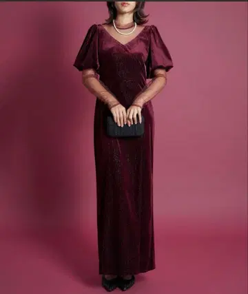 [ darial ] 라메 벨벳 드레스 포멀 드레스 택 포함