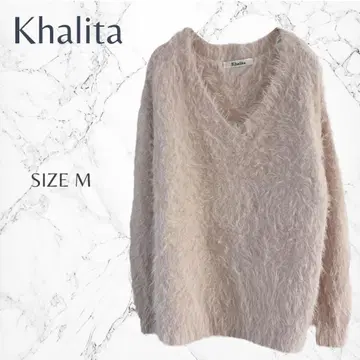 해리타 성숙/러블리 심플 캐주얼 V넥 샤기 니트 M