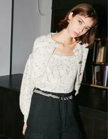 COEL 퍼플 니트 가디건