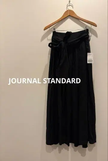 JOURNAL STANDARD 레이온 벨티드 리본 스커트 블랙