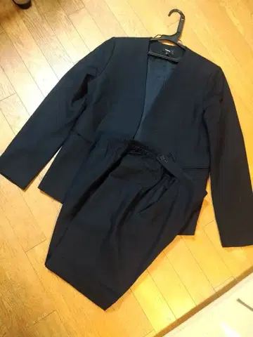 가격 인하 Theory 빅 사이즈 노카라 자켓 팬츠 셋업