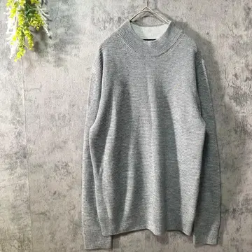 빔즈 긴팔 니트 스웨터 크루넥 울코튼 혼방 캐주얼 M