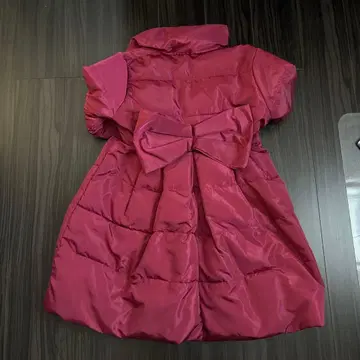 리본 포함 와인 레드 다운 자켓 프리 사이즈 미사용 새상품