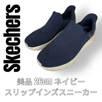 SKECHERS 스케쳐스 26cm 네이비 슬립인즈 슬립온
