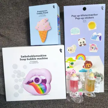 컬러풀 샤봉 기계와 키링 외 세트 플라잉 타이거 외