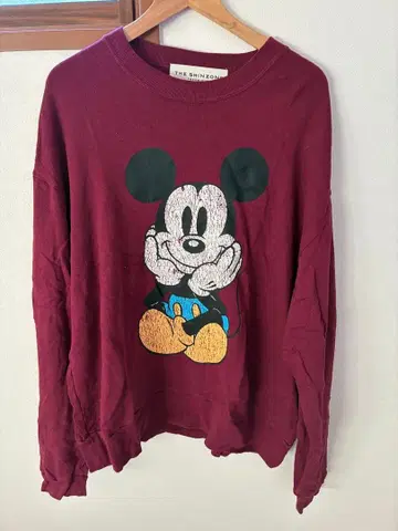 Shinzone 미키마우스 프린트 맨투맨