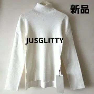 자스그리티 심플 터틀넥 스웨터 니트 화이트 새상품 2