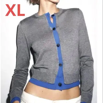 ZARA 콤비 니트 가디건 XL