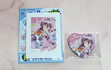 마계학원 데몬즈 입마군 카미애니 복권 하트 캔뱃지 & 스티커 아스모데우스