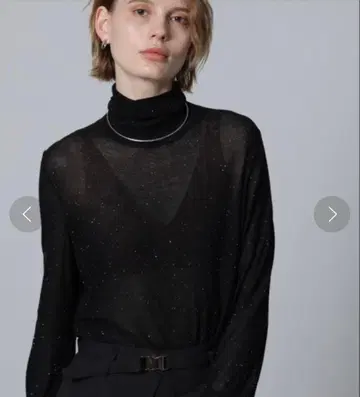 카듀네 스팽글 터틀 니트 블랙 38