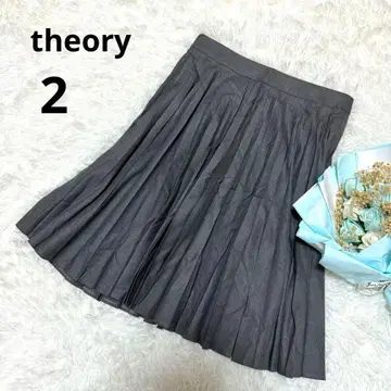 띠어리 플리츠 무릎 기장 스커트(2) 그레이 페미닌 봄/여름