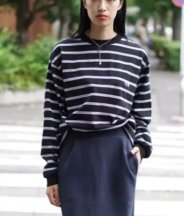 PENNEY'S 페니스 THE FOX 보더 LS TEE 보더