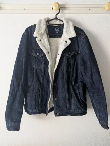 GAP 데님 자켓 M 사이즈 보아 카라 부착